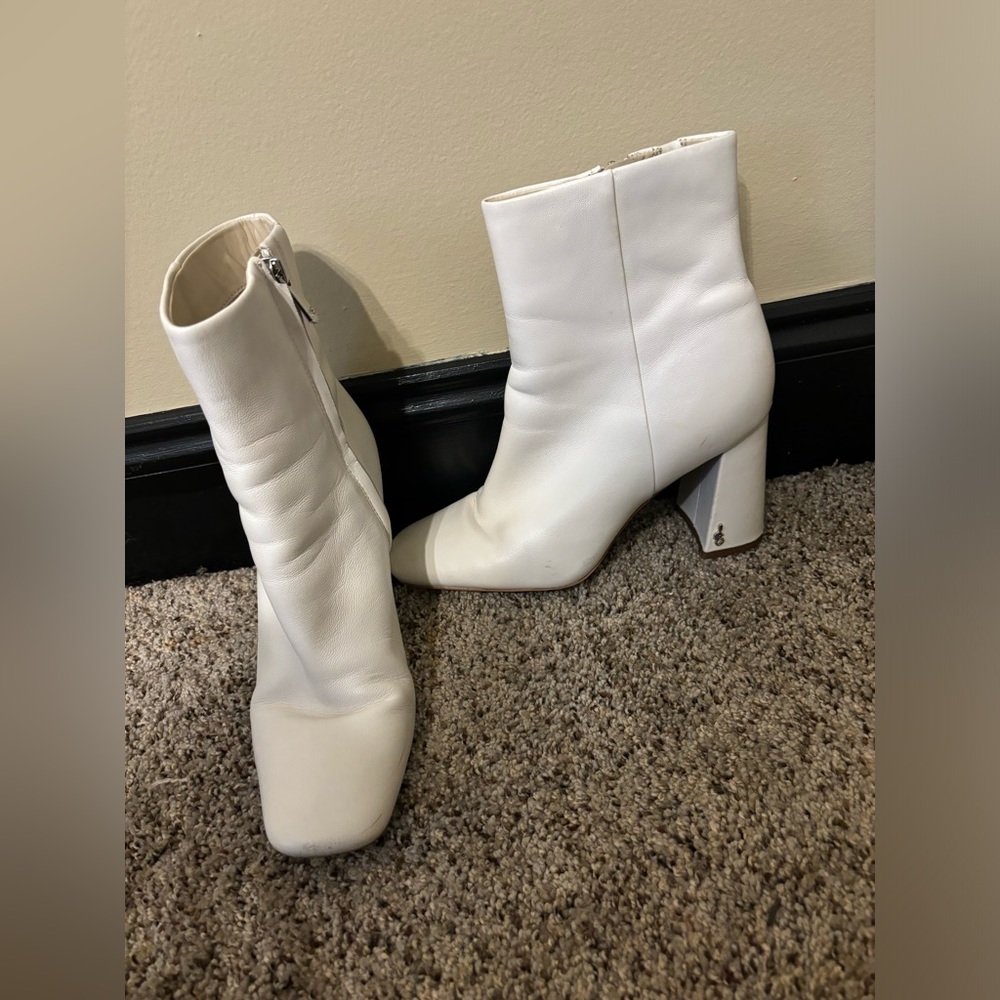 Women’s white booties